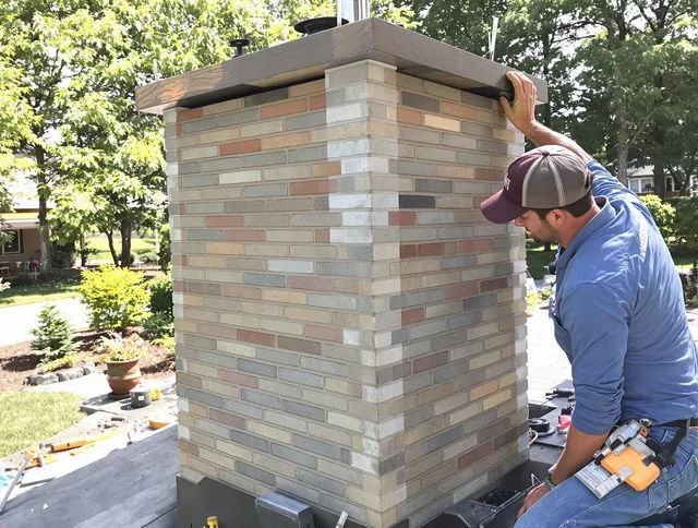 Largo Chimney Sweep completing a modern chimney remodel in Largo, FL