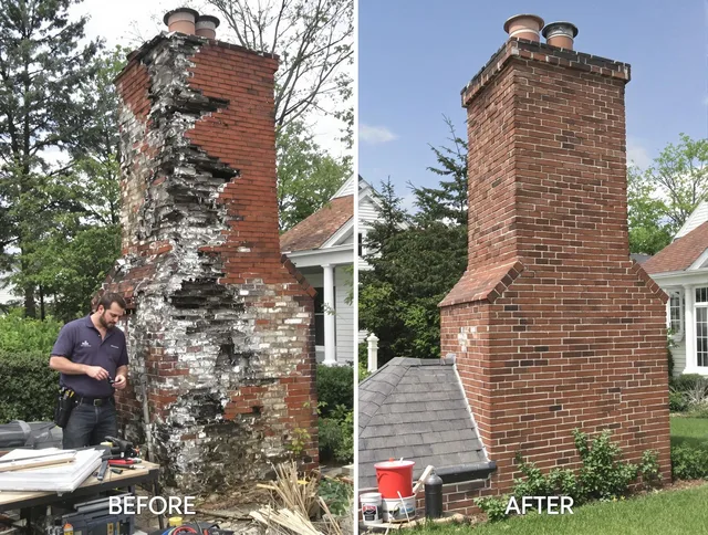 Largo Chimney Sweep performing a full chimney restoration in Largo, FL