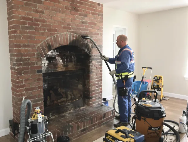 Largo Chimney Sweep expert performing detailed chimney sweep in Largo, FL