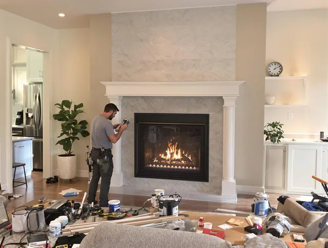 Newly installed fireplace by Largo Chimney Sweep in Largo, FL