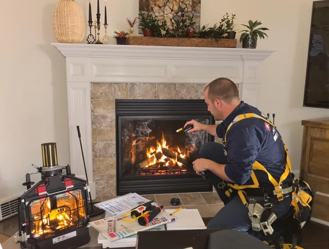 Safety-focused fireplace inspection by Largo Chimney Sweep in Largo, FL