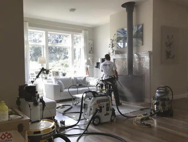 Soot removal service by Largo Chimney Sweep for a fireplace in Largo, FL